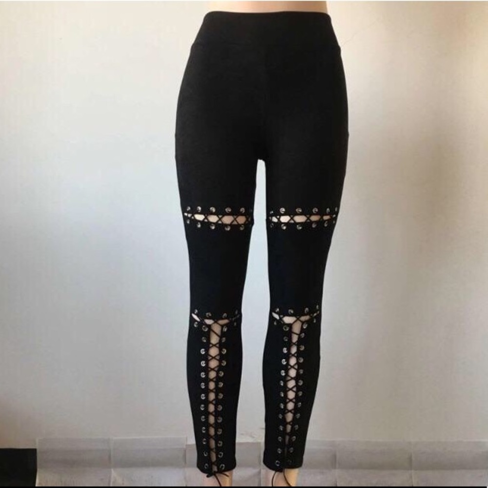 NEW! Suede Lace-up Pants - Picture 6 of 8